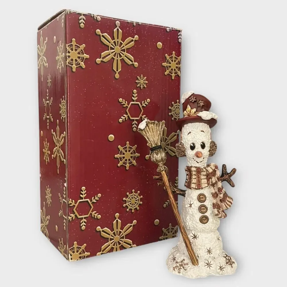 Creamsicles Figurine Snowflake Shuffle Snowman Christmas Vintage 2000 Cast Art